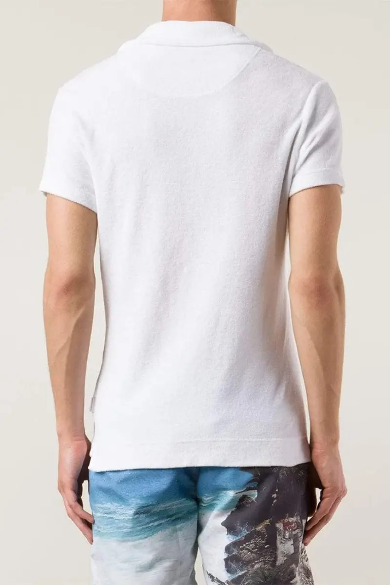Orlebar Brown White Terry Toweling Polo | Thumbnail 3 Orlebar Brown White Terry Toweling Polo | Thumbnail 3