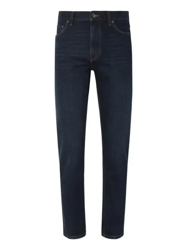 Zegna Dark Blue Rinse-washed Stretch Cotton Roccia Jeans