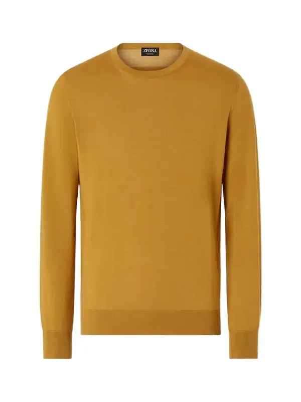 Yellow Cashseta Crewneck