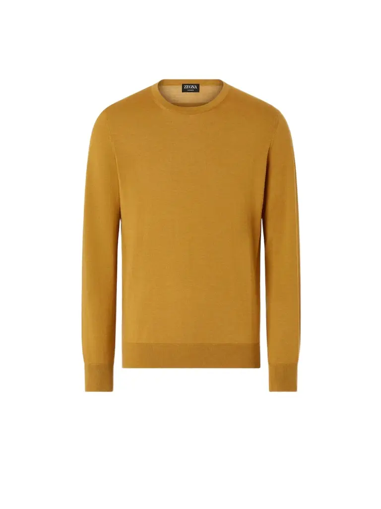 Zegna Yellow Cashseta Crewneck | Image 1 Zegna Yellow Cashseta Crewneck | Image 1