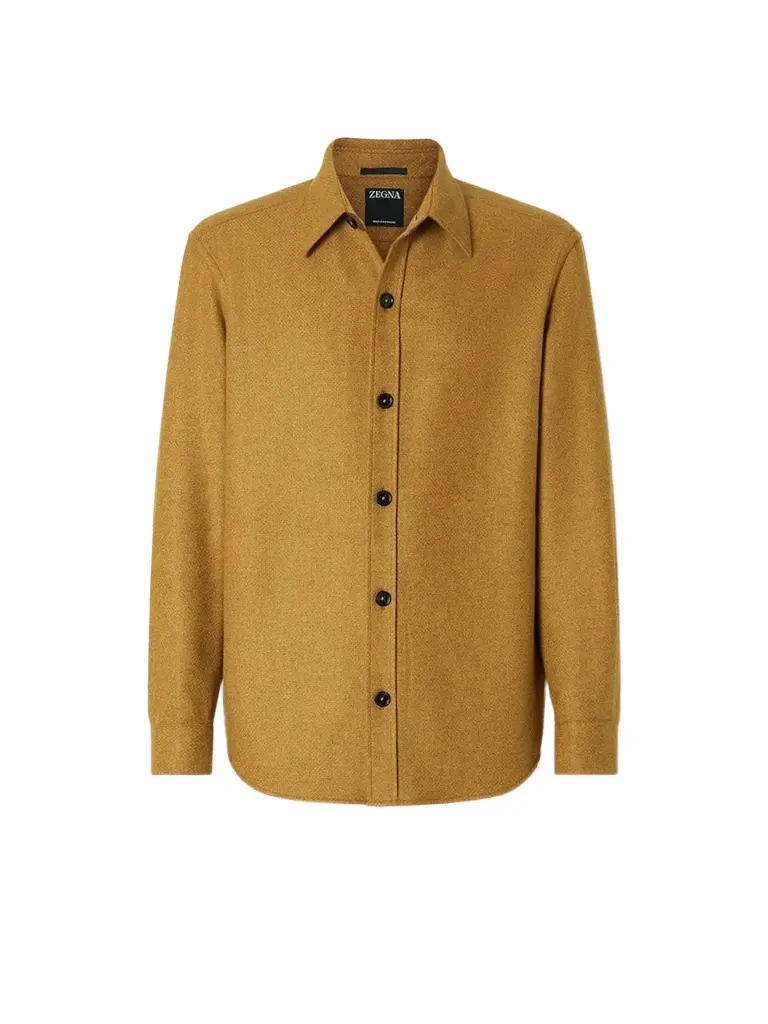 Zegna Yellow Multimélange Oasi Cashmere Overshirt