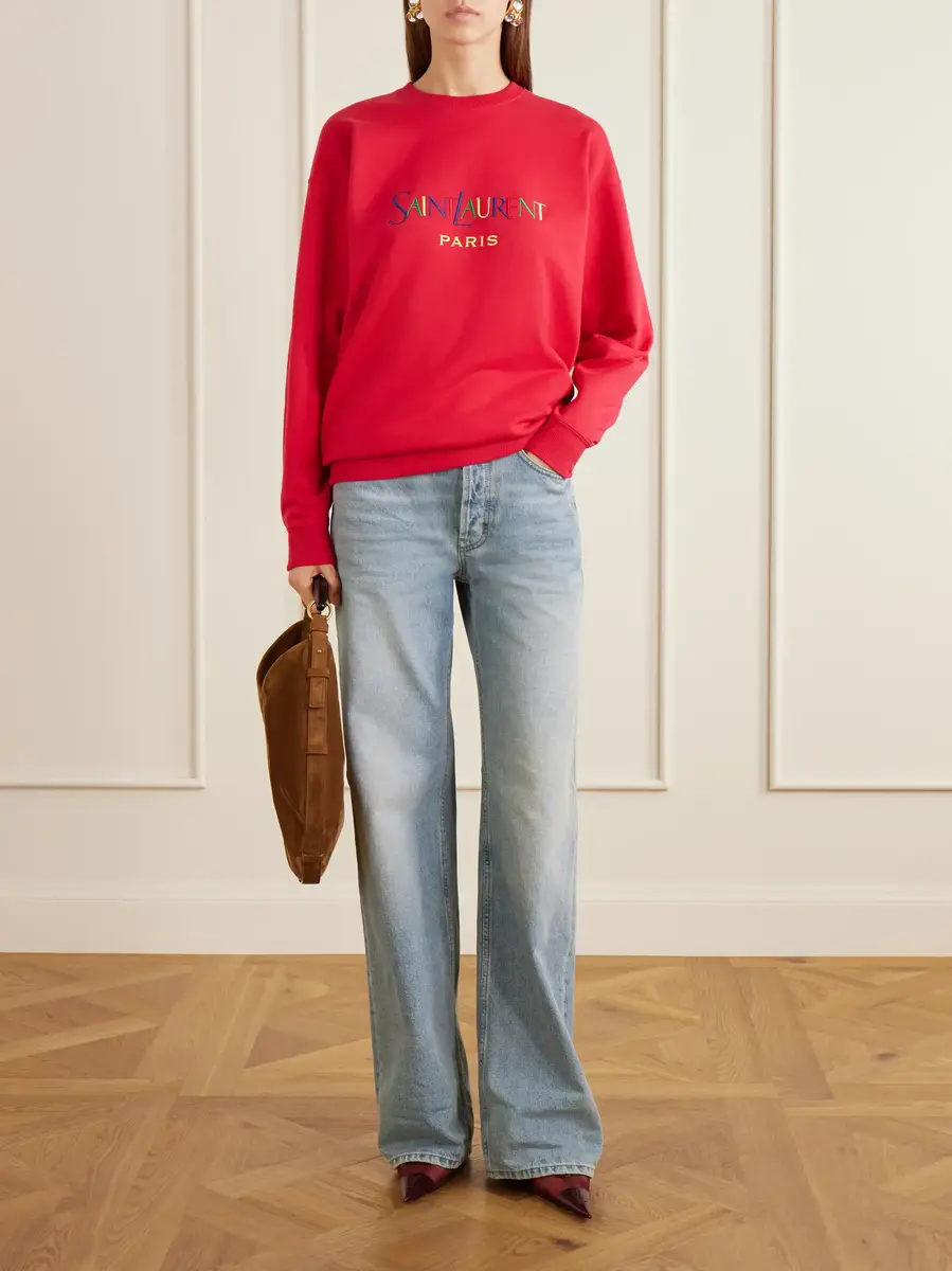 Saint Laurent Mombasa paneled leather-trimmed suede shoulder bag | Thumbnail 3 Saint Laurent Mombasa paneled leather-trimmed suede shoulder bag | Thumbnail 3