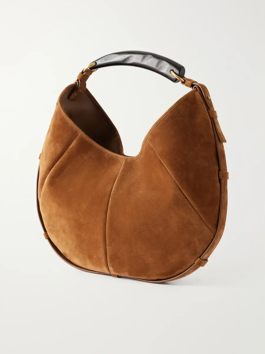 Saint Laurent Mombasa paneled leather-trimmed suede shoulder bag | Thumbnail 4 Saint Laurent Mombasa paneled leather-trimmed suede shoulder bag | Thumbnail 4