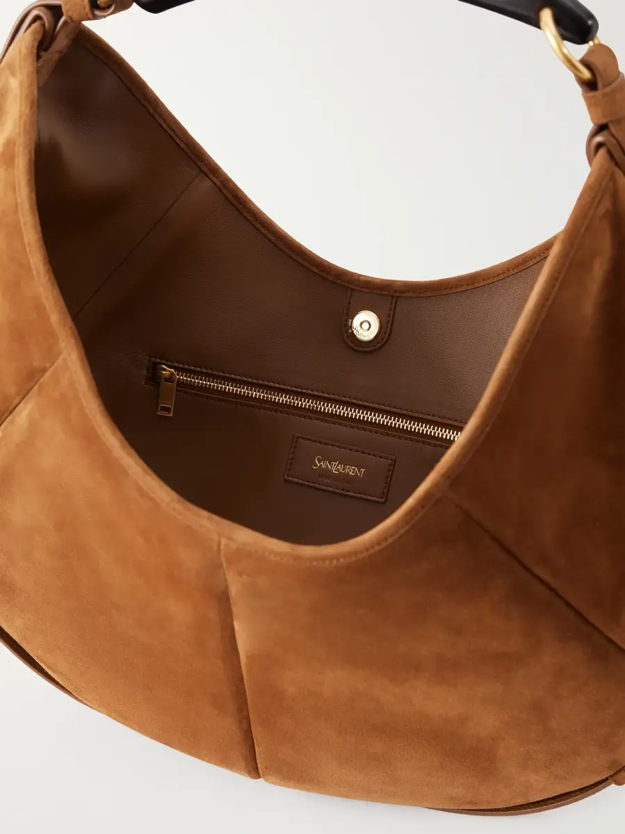 Saint Laurent Mombasa paneled leather-trimmed suede shoulder bag | Thumbnail 6 Saint Laurent Mombasa paneled leather-trimmed suede shoulder bag | Thumbnail 6