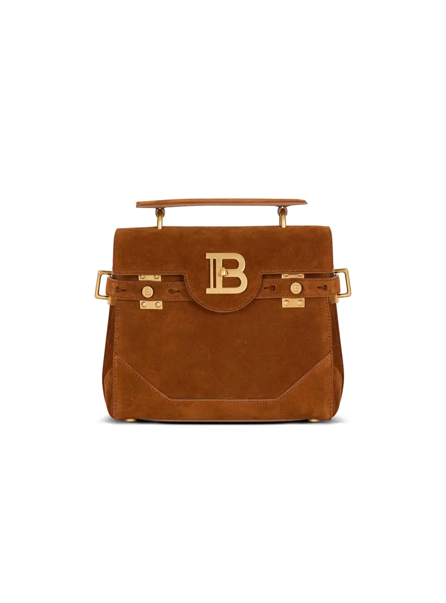 Balmain Suede B-Buzz 23 bag