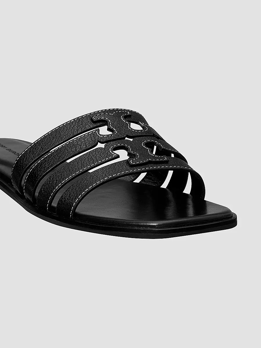 Tory Burch Women's Ines Cage Leather Slide Sandals | Thumbnail 4 Tory Burch Women's Ines Cage Leather Slide Sandals | Thumbnail 4