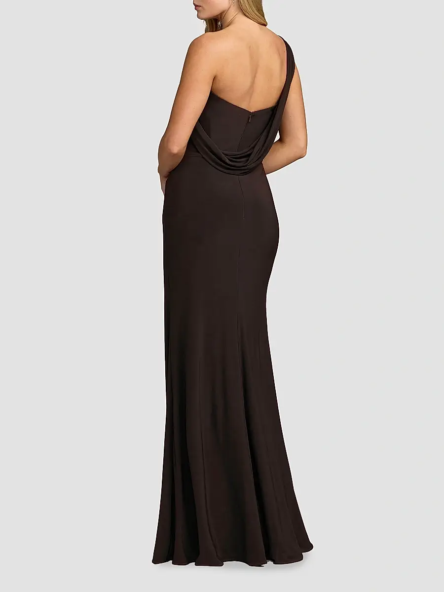 Mac Duggal Women's Embellished One-Shoulder Draped Gown | Thumbnail 2 Mac Duggal Women's Embellished One-Shoulder Draped Gown | Thumbnail 2