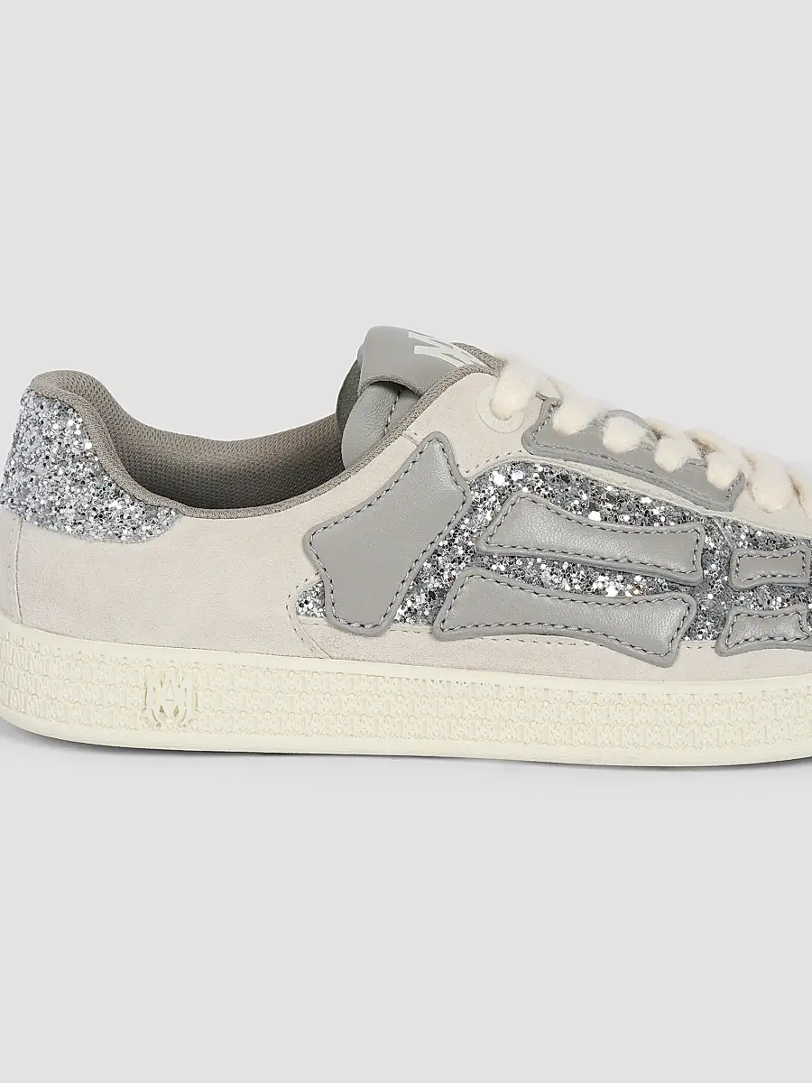 AMIRI Women's Sequined Skull-Appliqué Leather Sneakers | Thumbnail 5