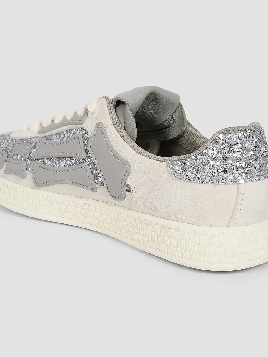 AMIRI Women's Sequined Skull-Appliqué Leather Sneakers | Thumbnail 6