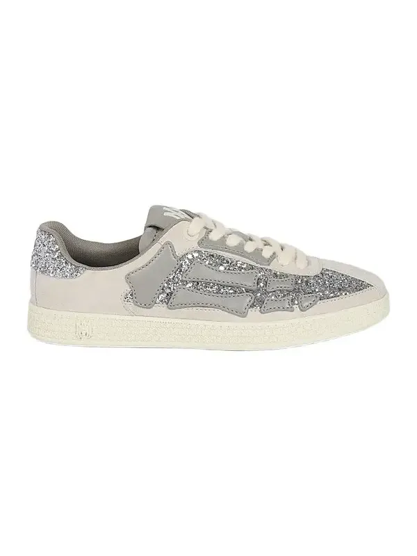 AMIRI Women's Sequined Skull-Appliqué Leather Sneakers