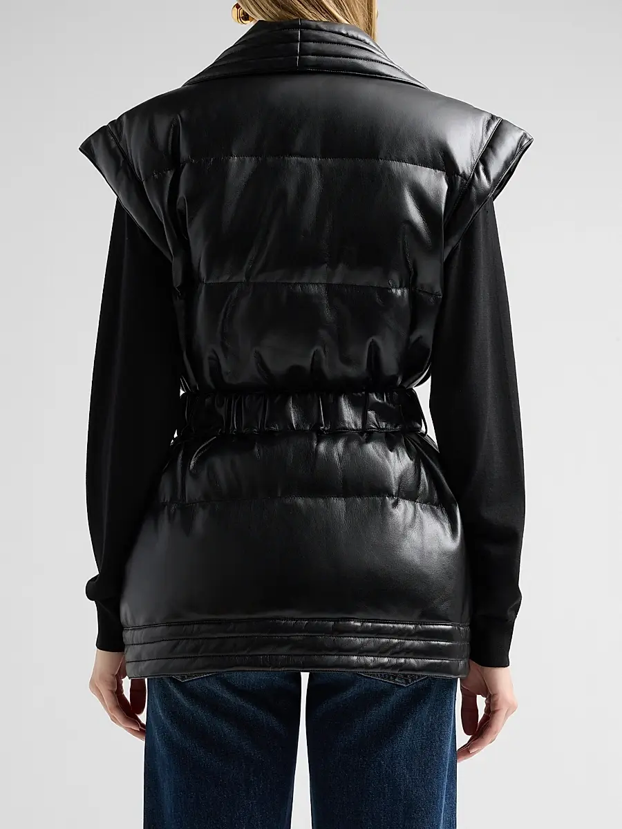 L'Agence Women's Ignis Belted Puffer Vest | Thumbnail 3