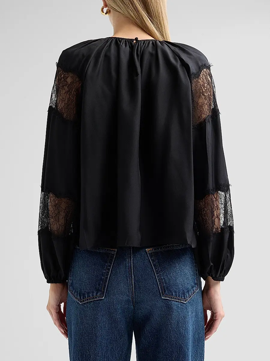 Ulla Johnson Women's Bess Silk Blouse | Thumbnail 3 Ulla Johnson Women's Bess Silk Blouse | Thumbnail 3