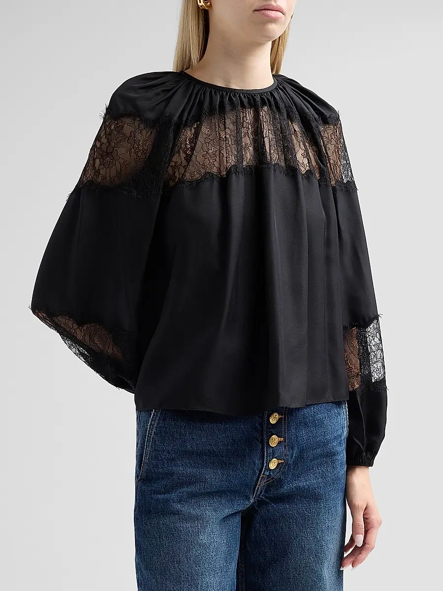 Ulla Johnson Women's Bess Silk Blouse | Thumbnail 4 Ulla Johnson Women's Bess Silk Blouse | Thumbnail 4