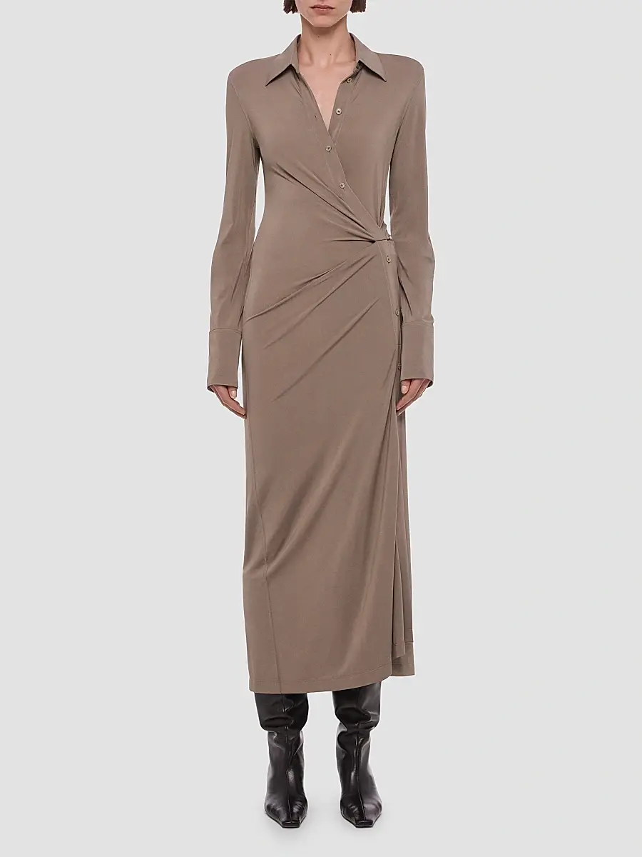 Helmut Lang Women's Twisted Maxi-Shirtdress | Thumbnail 4 Helmut Lang Women's Twisted Maxi-Shirtdress | Thumbnail 4