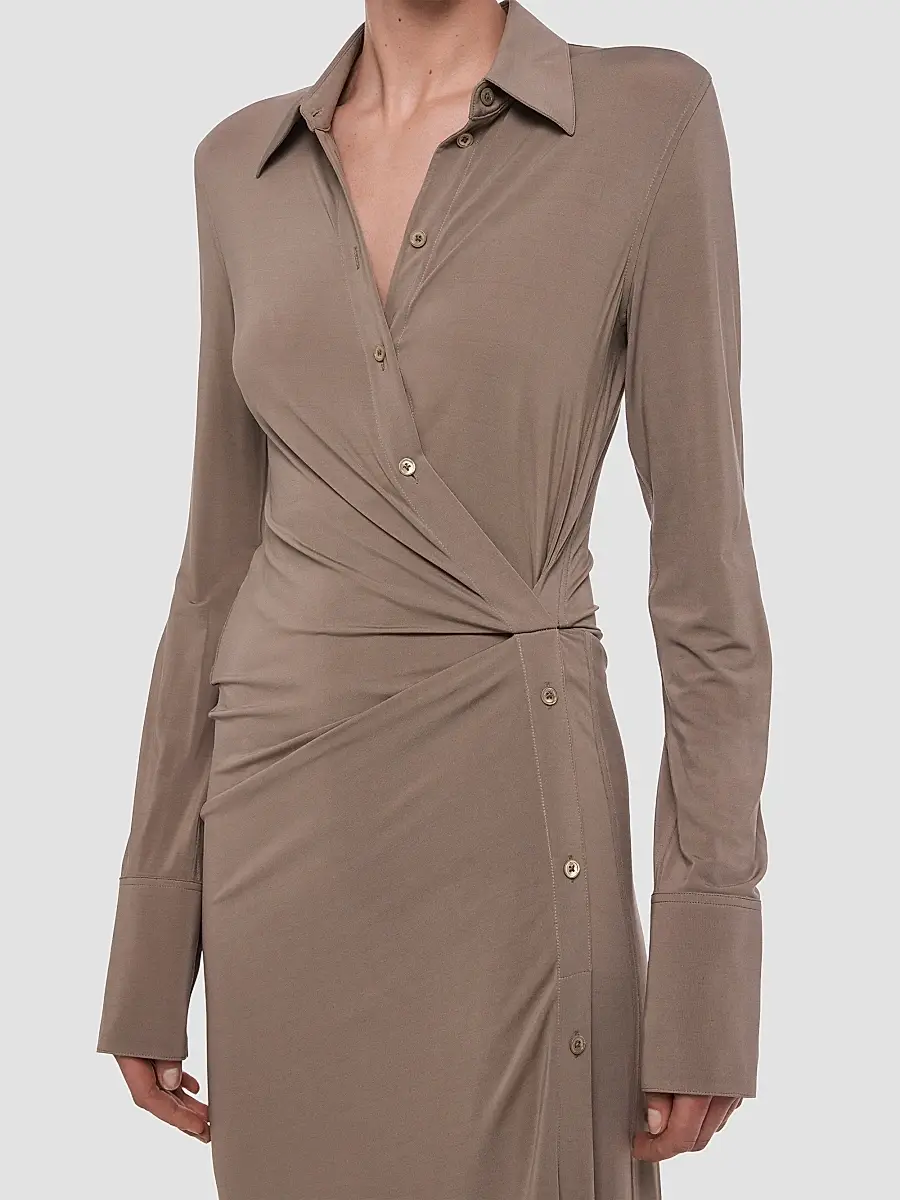 Helmut Lang Women's Twisted Maxi-Shirtdress | Thumbnail 5 Helmut Lang Women's Twisted Maxi-Shirtdress | Thumbnail 5