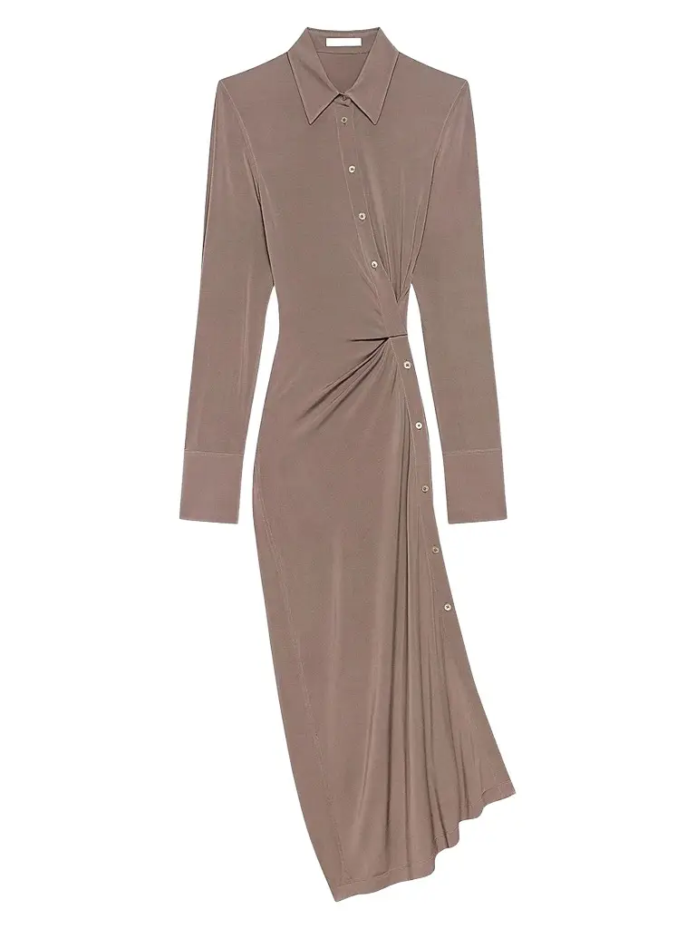 Helmut Lang Women's Twisted Maxi-Shirtdress - Fallen Rock | Image 1 Helmut Lang Women's Twisted Maxi-Shirtdress - Fallen Rock | Image 1