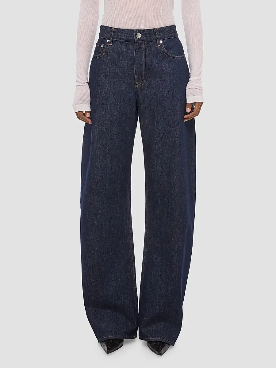 Helmut Lang Women's Saddle Cotton Barrel-Leg Jeans | Thumbnail 4 Helmut Lang Women's Saddle Cotton Barrel-Leg Jeans | Thumbnail 4