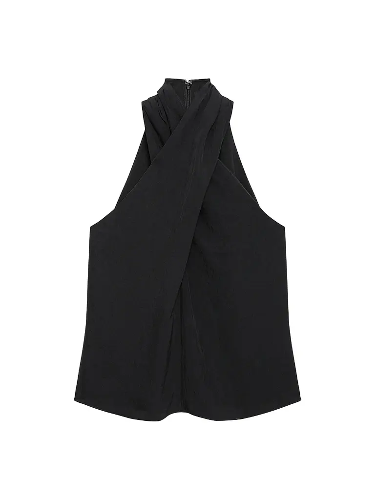 Theory Women's Twist Halter Top - Black | Image 1 Theory Women's Twist Halter Top - Black | Image 1