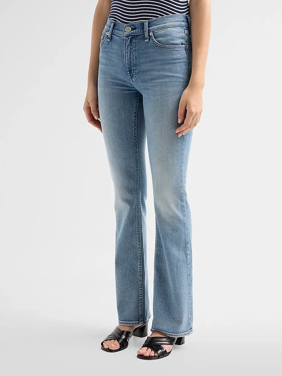rag & bone Women's Stretch Featherweight Peyton Mid-Rise Flare Bootcut Jeans | Thumbnail 4 rag & bone Women's Stretch Featherweight Peyton Mid-Rise Flare Bootcut Jeans | Thumbnail 4