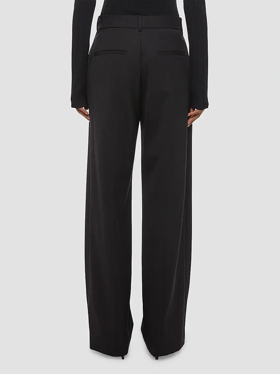 Helmut Lang Women's Belted Wool Gabardine Trousers | Thumbnail 3 Helmut Lang Women's Belted Wool Gabardine Trousers | Thumbnail 3