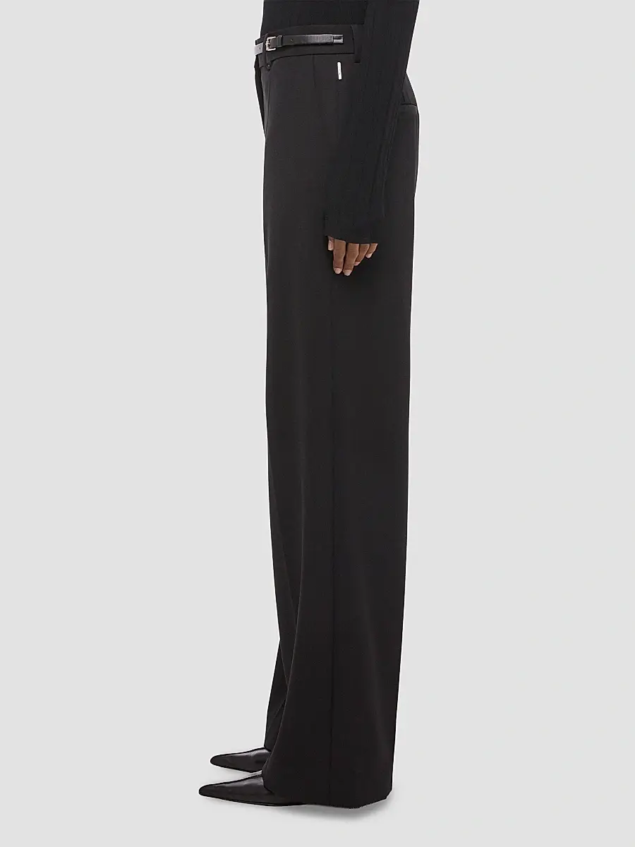 Helmut Lang Women's Belted Wool Gabardine Trousers | Thumbnail 6 Helmut Lang Women's Belted Wool Gabardine Trousers | Thumbnail 6