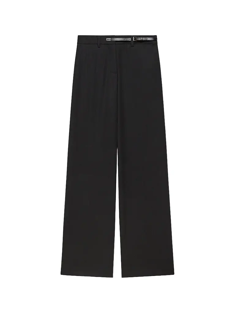 Helmut Lang Women's Belted Wool Gabardine Trousers | Image 1 Helmut Lang Women's Belted Wool Gabardine Trousers | Image 1