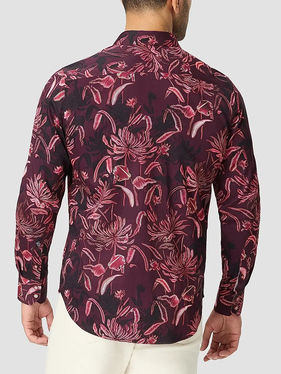Robert Graham Men's Elmwood Floral Leaf Cotton Shirt | Thumbnail 3 Robert Graham Men's Elmwood Floral Leaf Cotton Shirt | Thumbnail 3