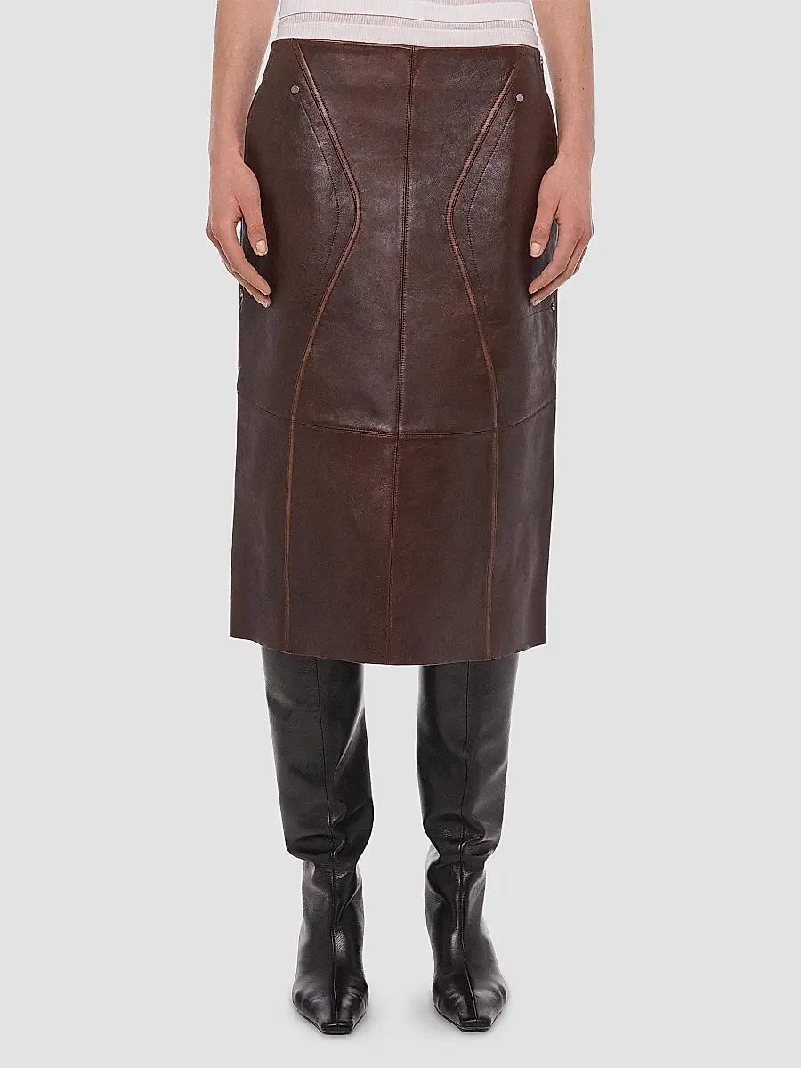 Helmut Lang Women's Leather Saddle Skirt | Thumbnail 4 Helmut Lang Women's Leather Saddle Skirt | Thumbnail 4