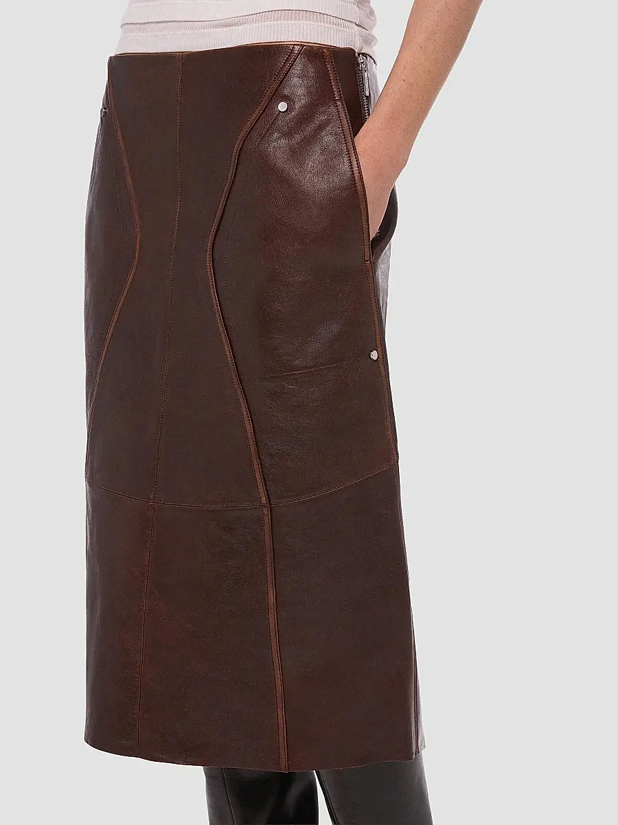 Helmut Lang Women's Leather Saddle Skirt | Thumbnail 5 Helmut Lang Women's Leather Saddle Skirt | Thumbnail 5