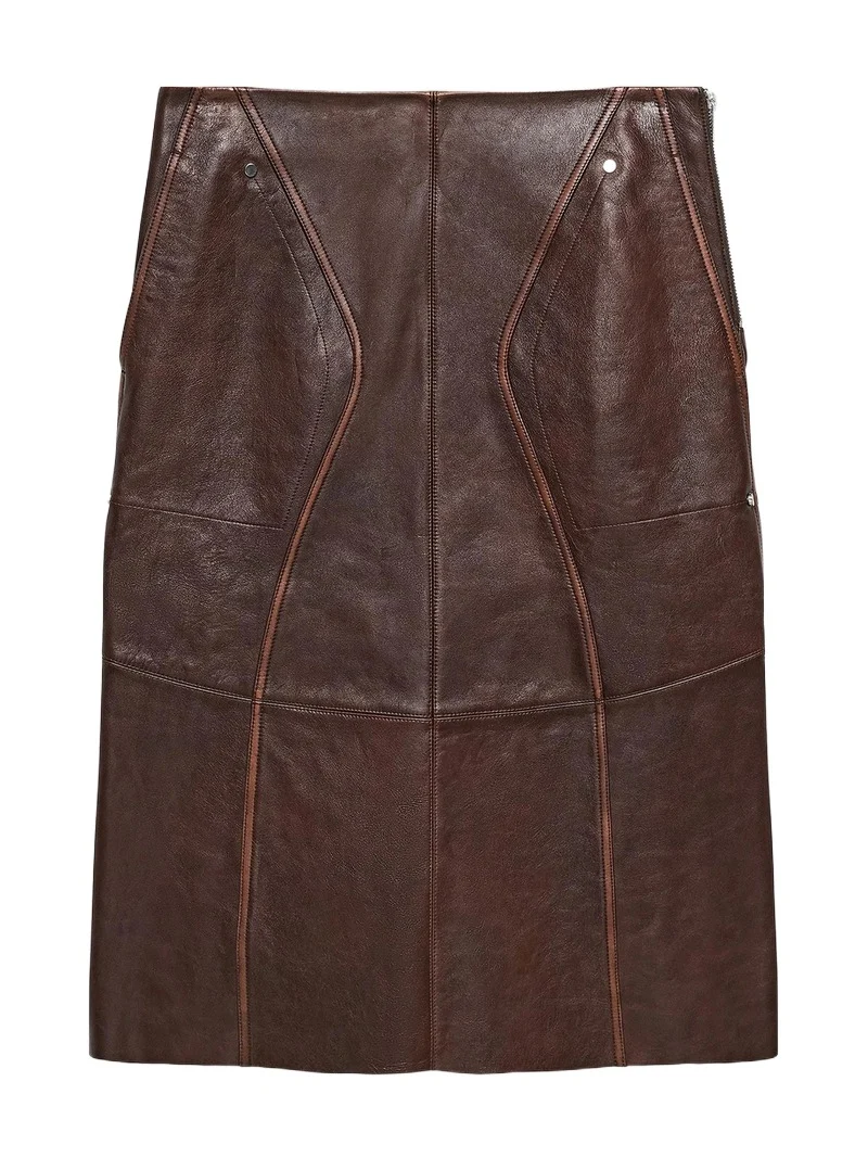 Women's Leather Saddle Skirt