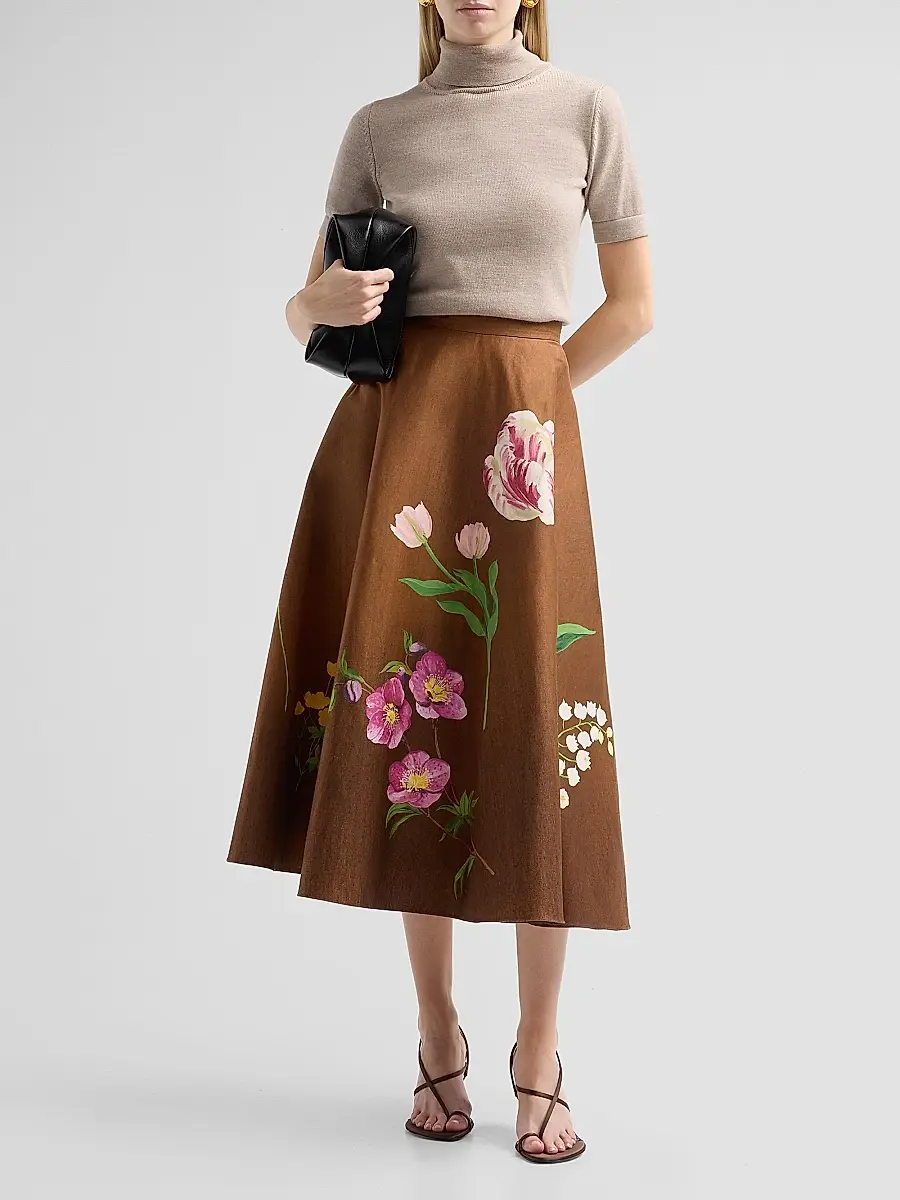 Oscar de la Renta Women's Turtleneck Wool Top | Thumbnail 2 Oscar de la Renta Women's Turtleneck Wool Top | Thumbnail 2