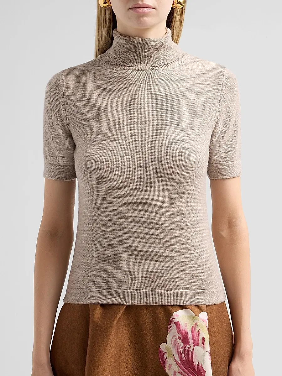 Oscar de la Renta Women's Turtleneck Wool Top | Thumbnail 5 Oscar de la Renta Women's Turtleneck Wool Top | Thumbnail 5
