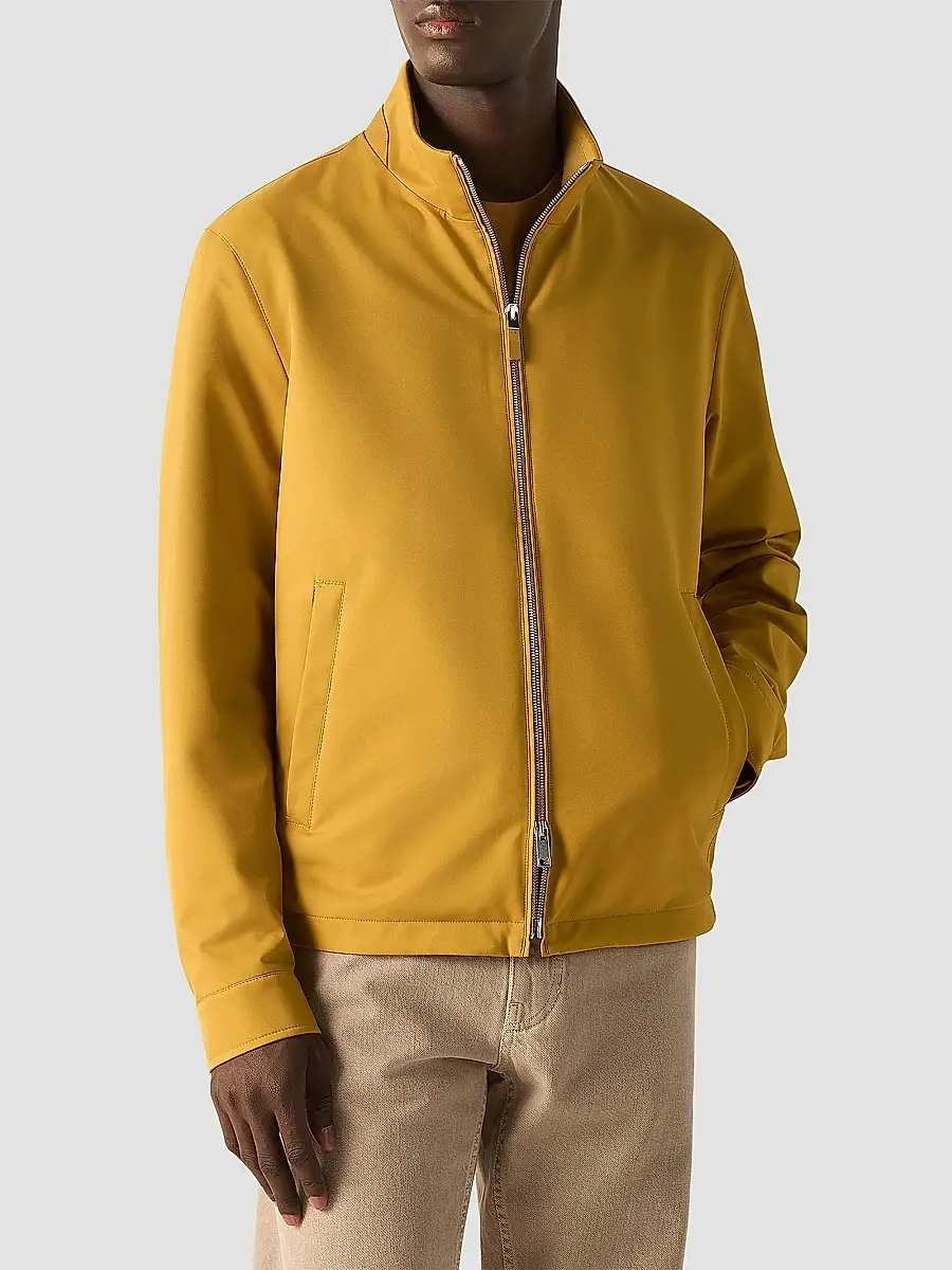 Zegna Men's Microfiber Motorin 100CC Blouson Jacket | Thumbnail 3