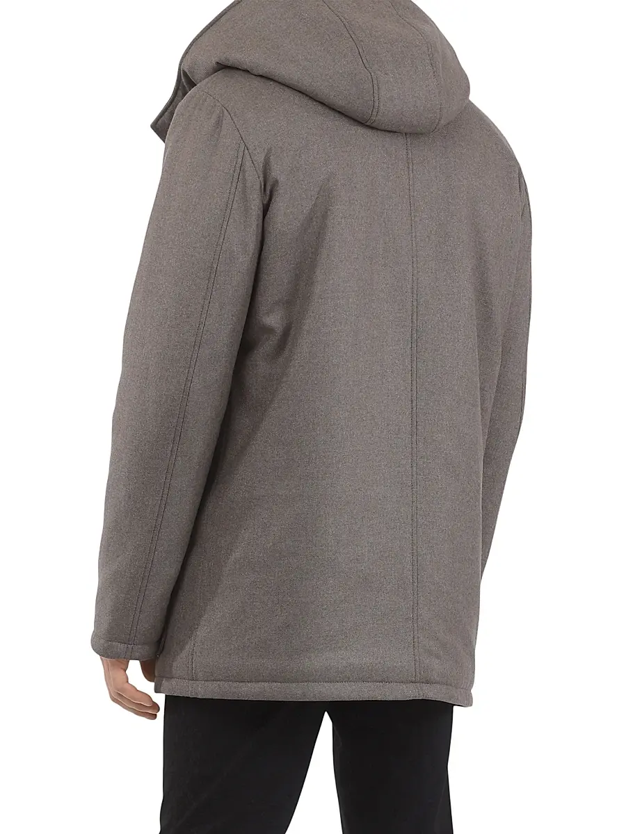 Gorski Men's Wool and Cashmere Blend Parka with Shearling Lining | Thumbnail 3 Gorski Men's Wool and Cashmere Blend Parka with Shearling Lining | Thumbnail 3