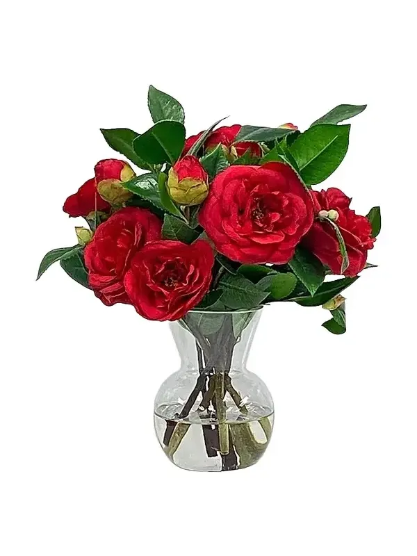 Winward Home Holiday Newness Faux Camellia Arrangement