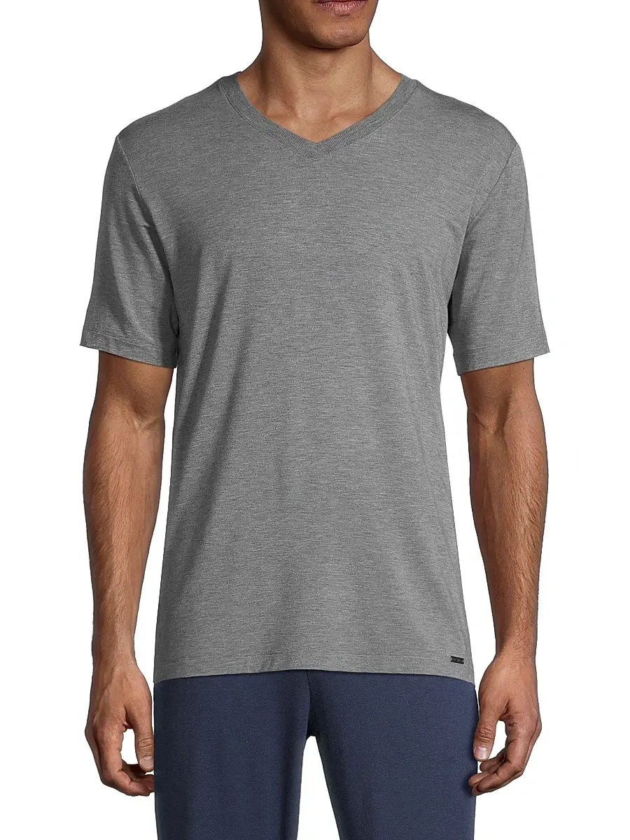 Hanro Men's Casuals Short-Sleeve V-Neck T-Shirt | Thumbnail 3 Hanro Men's Casuals Short-Sleeve V-Neck T-Shirt | Thumbnail 3
