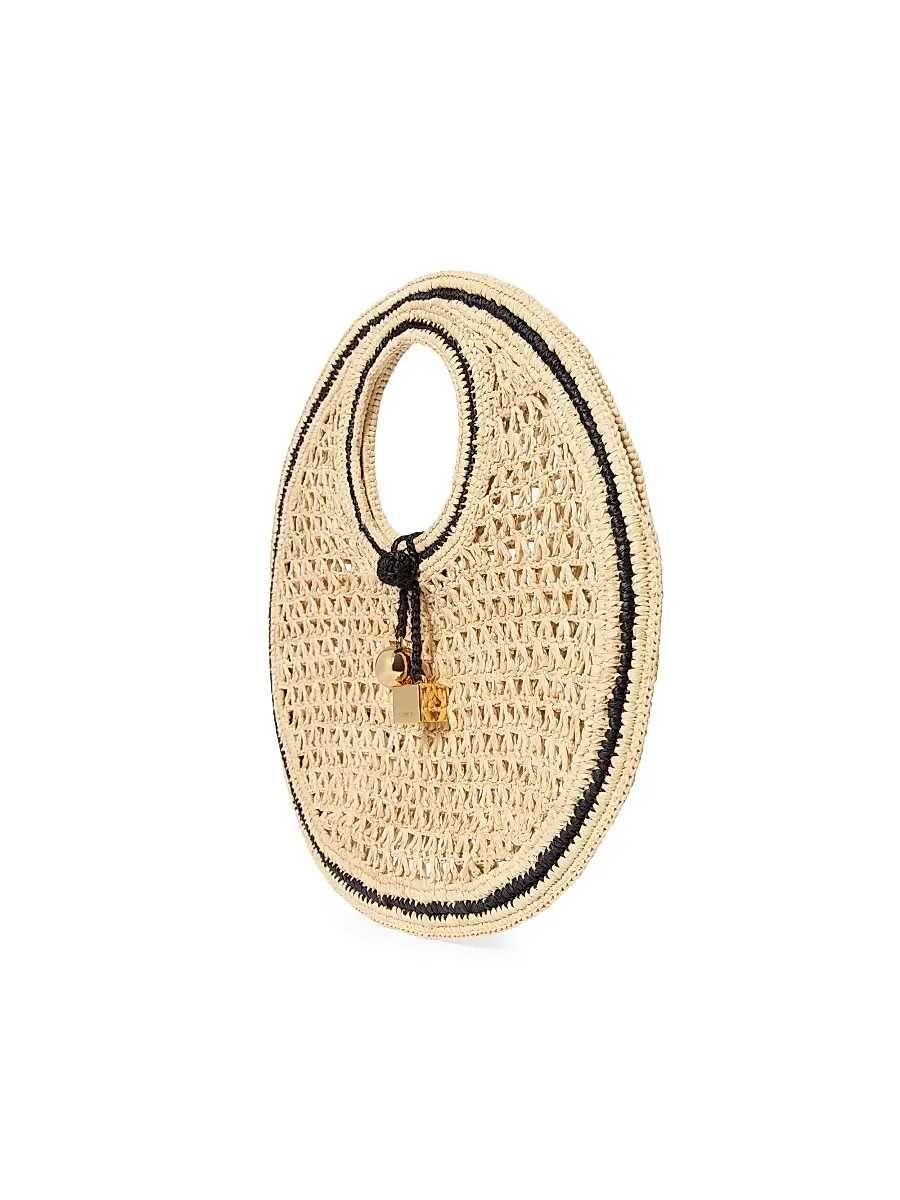 Jacquemus Women's Le Petit Rond Spiaggia Raffia Top Handle Bag | Thumbnail 2 Jacquemus Women's Le Petit Rond Spiaggia Raffia Top Handle Bag | Thumbnail 2