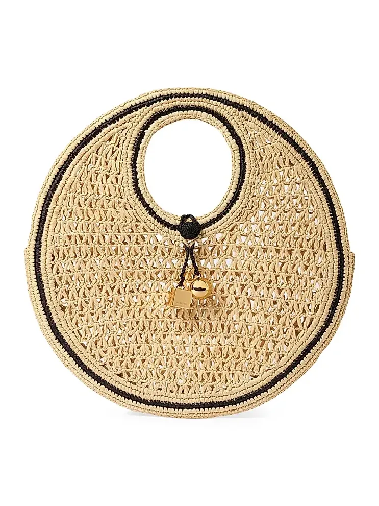 Women's Le Petit Rond Spiaggia Raffia Top Handle Bag Women's Le Petit Rond Spiaggia Raffia Top Handle Bag