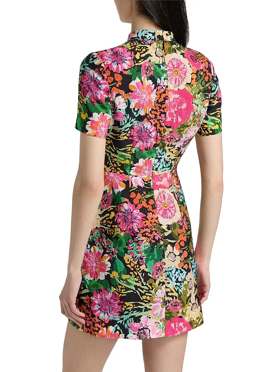Saloni Women's Floral Draped Minidress | Thumbnail 5 Saloni Women's Floral Draped Minidress | Thumbnail 5