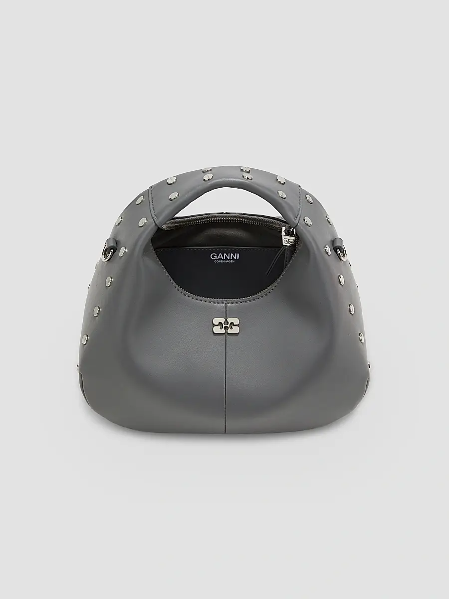 Ganni Women's Mini Studded Hobo Bag | Thumbnail 3