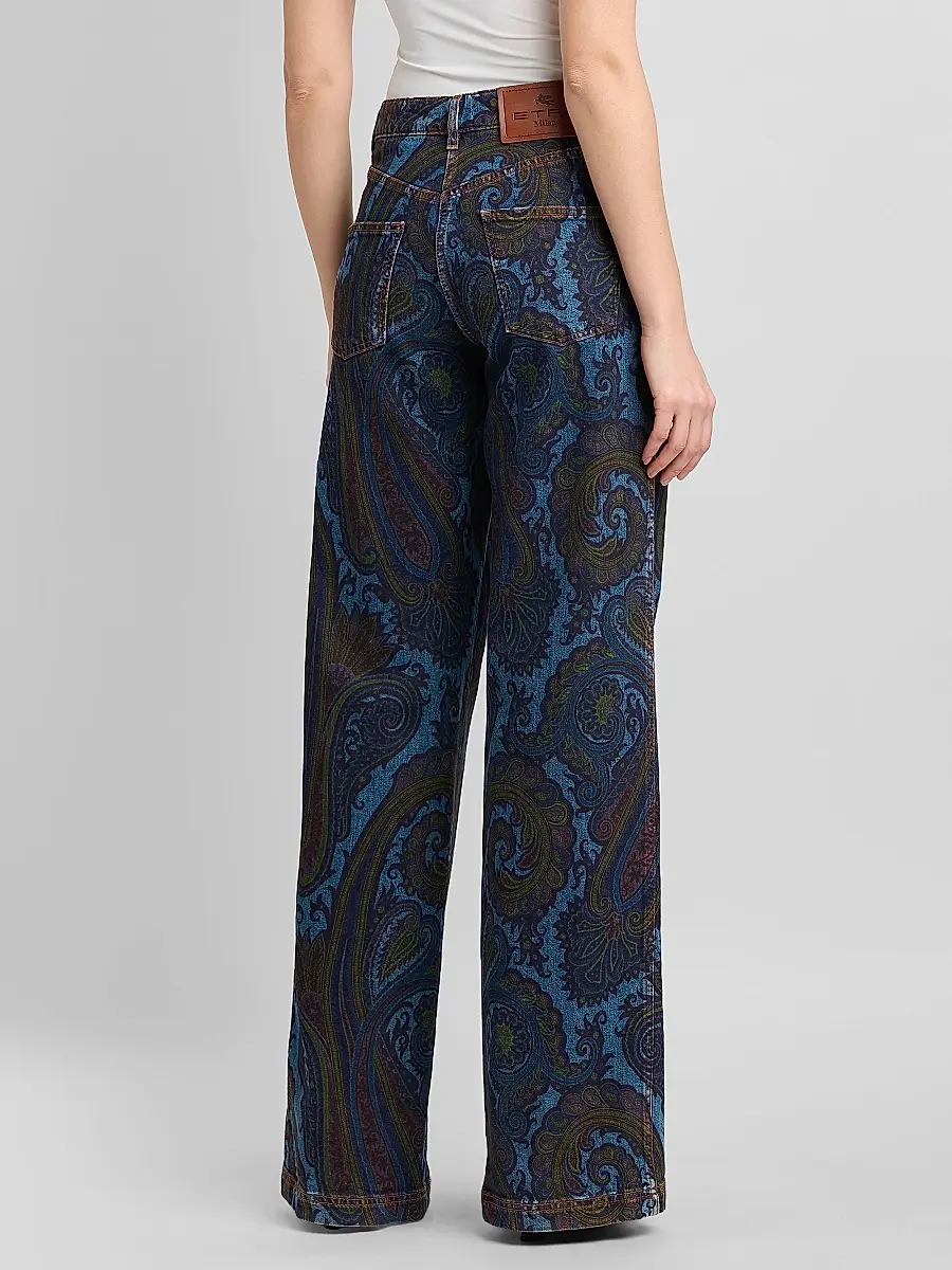 Etro Women's Paisley Cotton-Blend Flared Jeans | Thumbnail 3 Etro Women's Paisley Cotton-Blend Flared Jeans | Thumbnail 3