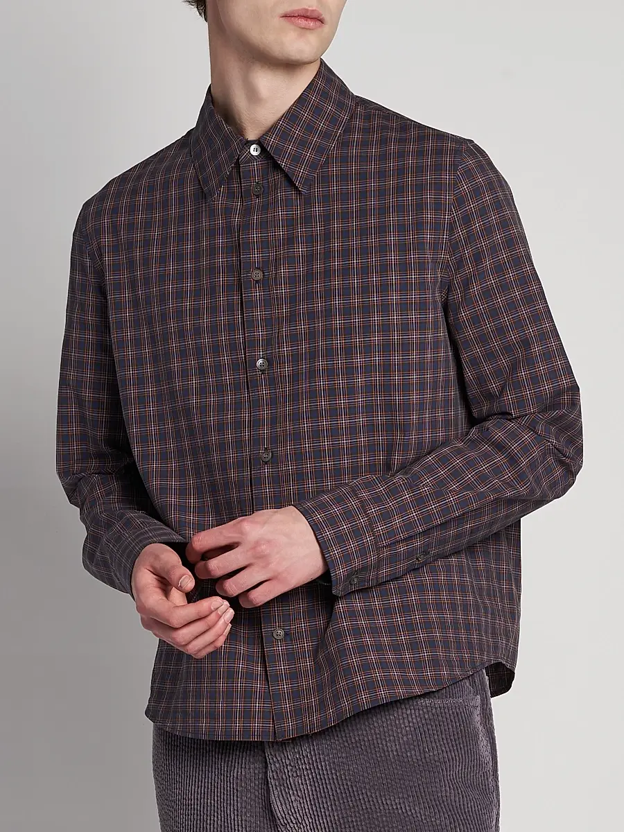 Marni Men's Plaid Cotton Shirt | Thumbnail 4 Marni Men's Plaid Cotton Shirt | Thumbnail 4