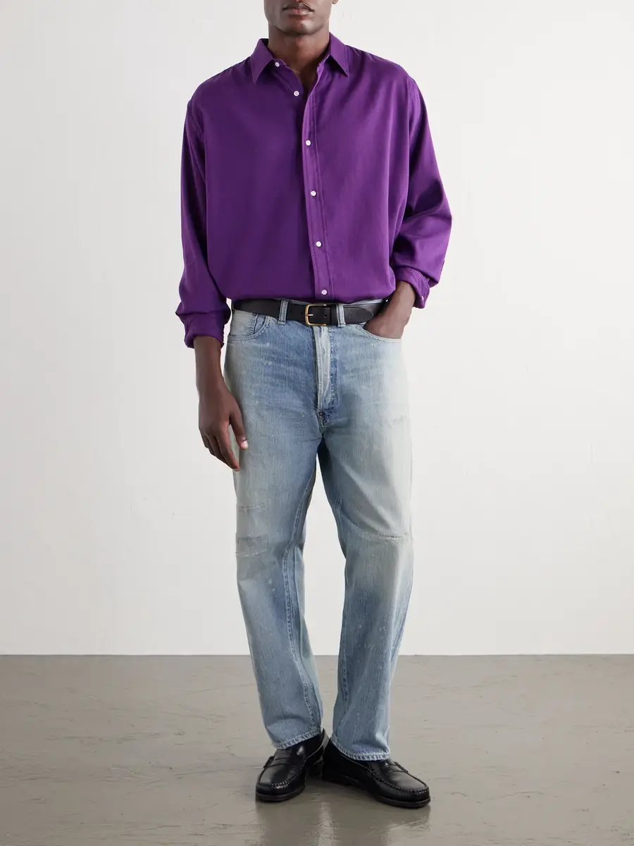 A.PRESSE No. 37 Wide-Leg Distressed Jeans - Men | Thumbnail 2 A.PRESSE No. 37 Wide-Leg Distressed Jeans - Men | Thumbnail 2