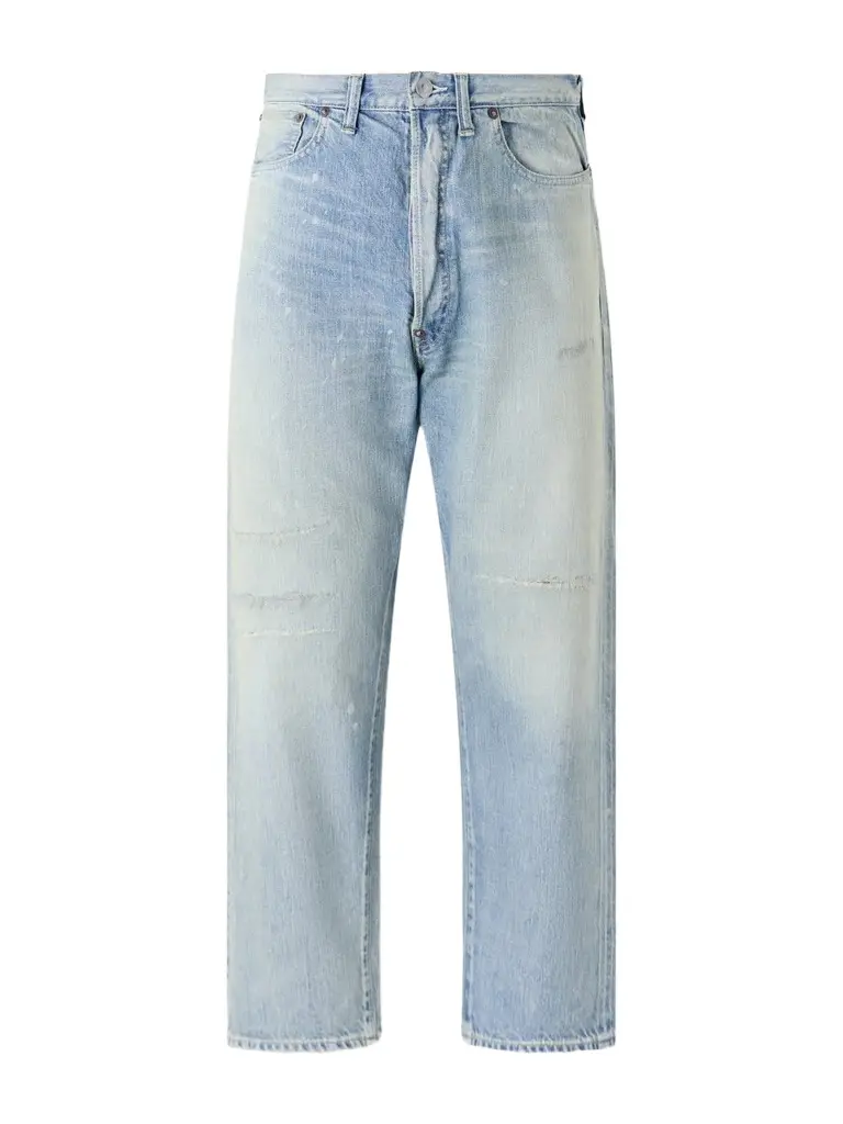 A.PRESSE No. 37 Wide-Leg Distressed Jeans - Men | Image 1 A.PRESSE No. 37 Wide-Leg Distressed Jeans - Men | Image 1