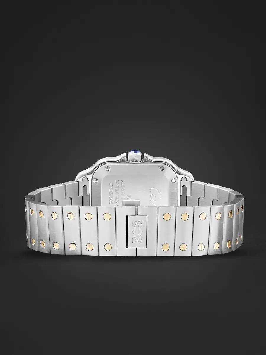 Cartier Santos de Medium Automatic 35.1mm Interchangeable 18-Karat Gold, Stainless Steel and Leather Watch, Ref. No. W2SA0016 - Men | Thumbnail 6 Cartier Santos de Medium Automatic 35.1mm Interchangeable 18-Karat Gold, Stainless Steel and Leather Watch, Ref. No. W2SA0016 - Men | Thumbnail 6
