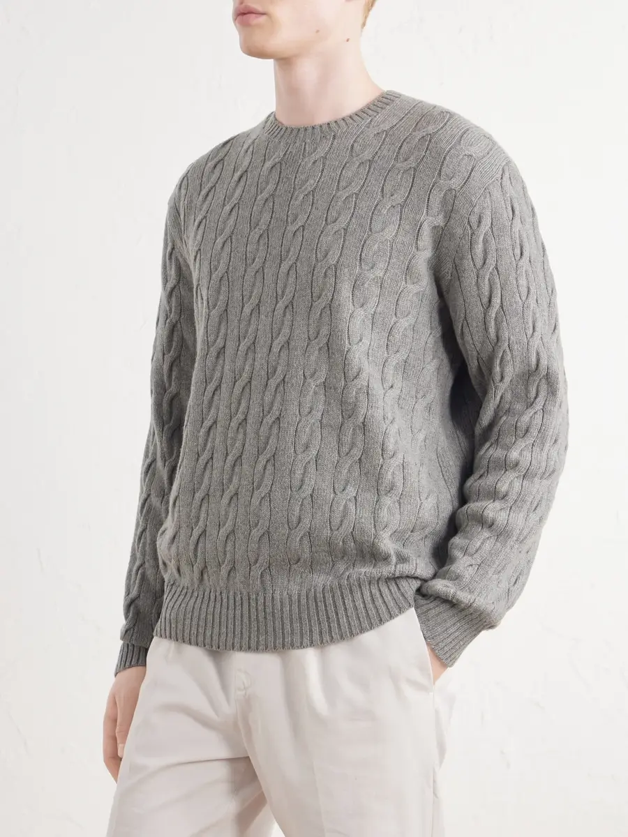 Ralph Lauren Purple Label Cashmere Cable-Knit Sweater - Men | Thumbnail 3