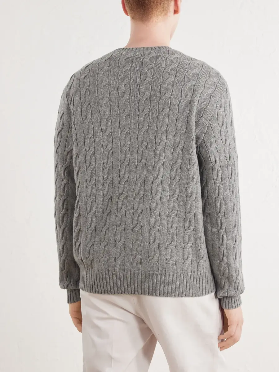 Ralph Lauren Purple Label Cashmere Cable-Knit Sweater - Men | Thumbnail 4
