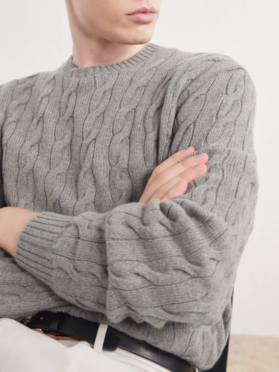 Ralph Lauren Purple Label Cashmere Cable-Knit Sweater - Men | Thumbnail 5