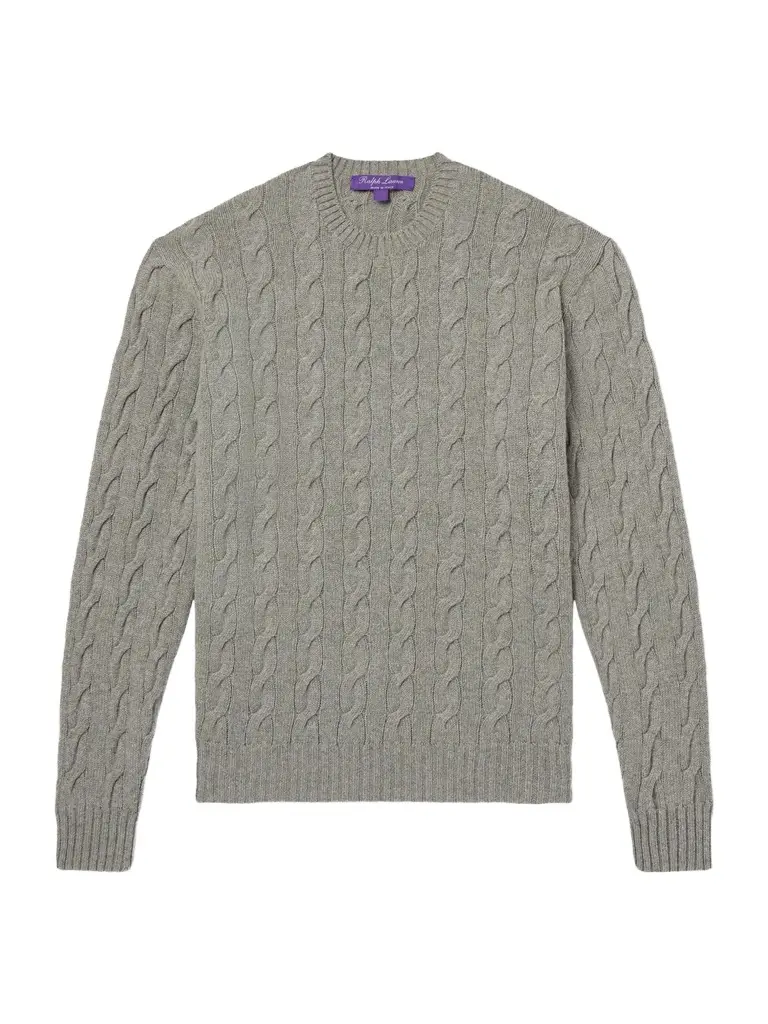 Ralph Lauren Purple Label Cashmere Cable-Knit Sweater - Men | Image 1 Ralph Lauren Purple Label Cashmere Cable-Knit Sweater - Men | Image 1