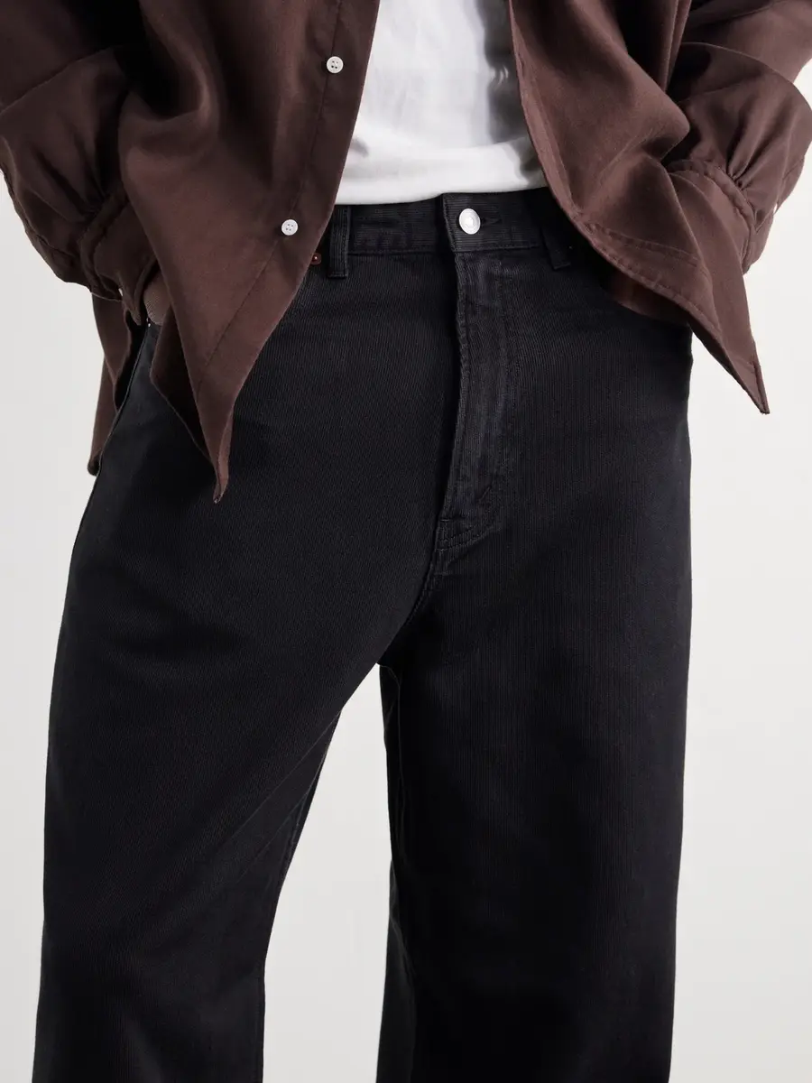 A.PRESSE Straight-Leg Cotton and Silk-Blend Piqué Trousers - Men | Thumbnail 5 A.PRESSE Straight-Leg Cotton and Silk-Blend Piqué Trousers - Men | Thumbnail 5